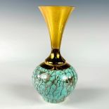 Mid-Century Modern Delft Marbled Glaze Vase