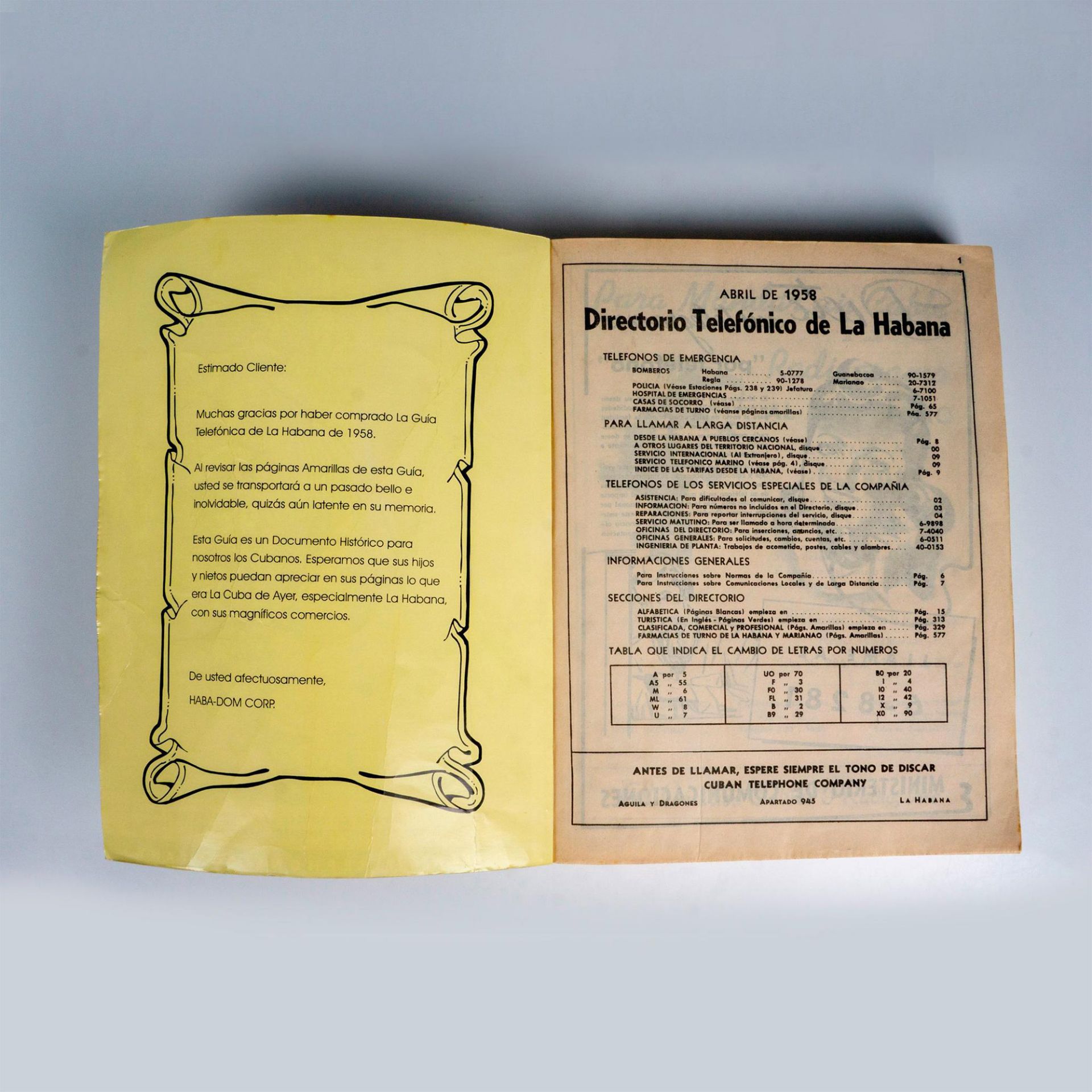 Directorio Telefonico Habana 1958, Phone Book - Bild 4 aus 4