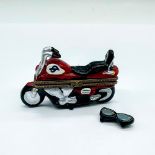 Porcelain Miniature Hinged Box, Motorcycle