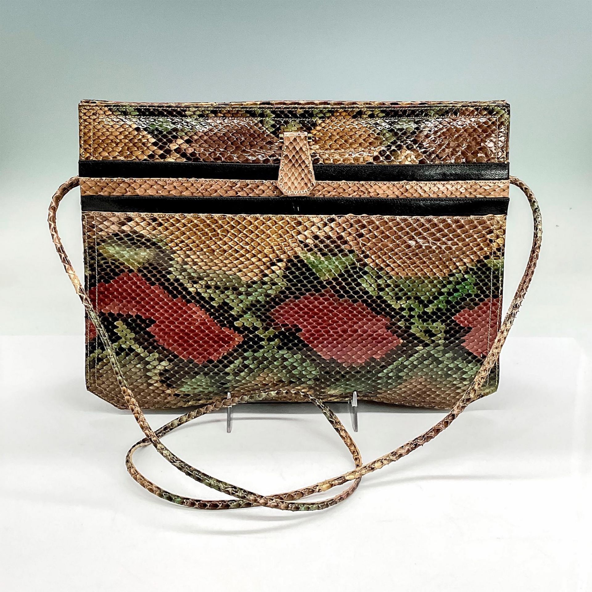 2pc Finesse La Model Snakeskin Handbags, Taupe and Multi-Color - Bild 8 aus 10