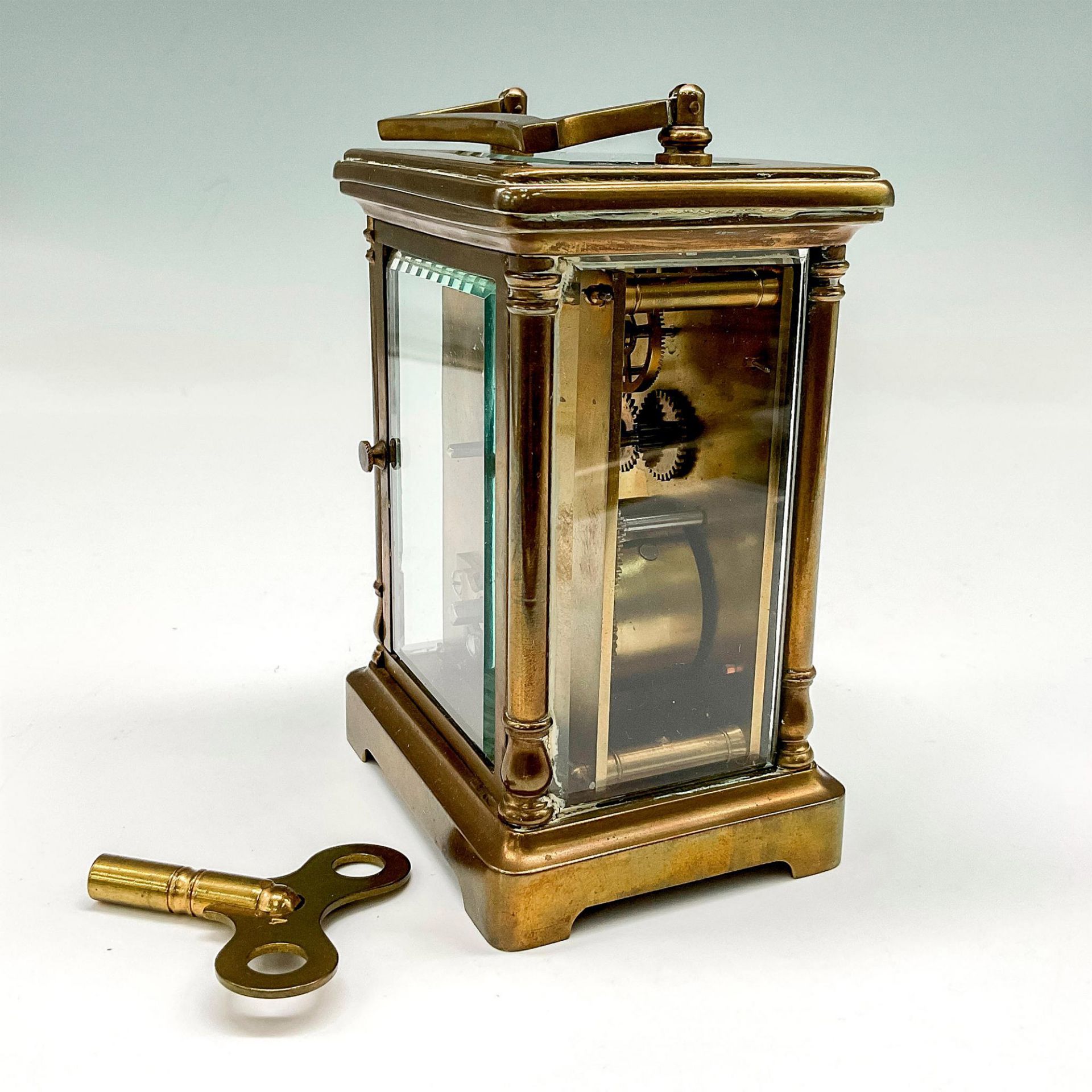 Tiffany & Co. by Couaillet Fres Brass Carriage Clock - Image 2 of 3