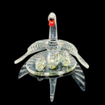 Swarovski Silver Crystal Figurine, Swan Family
