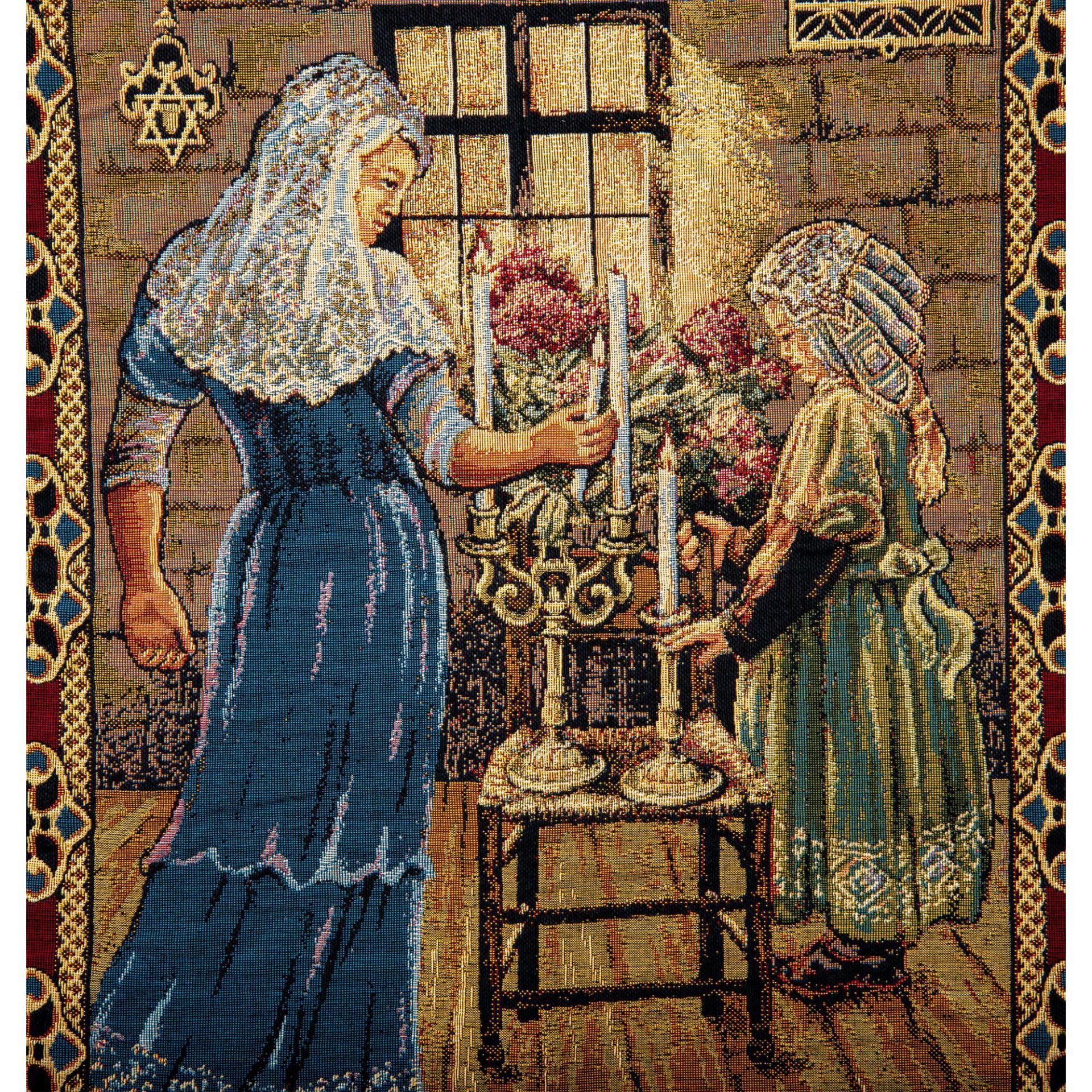 Belgian Hanging Tapestry, Candele - Image 2 of 5