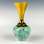 Mid-Century Modern Delft Marbled Glaze Vase