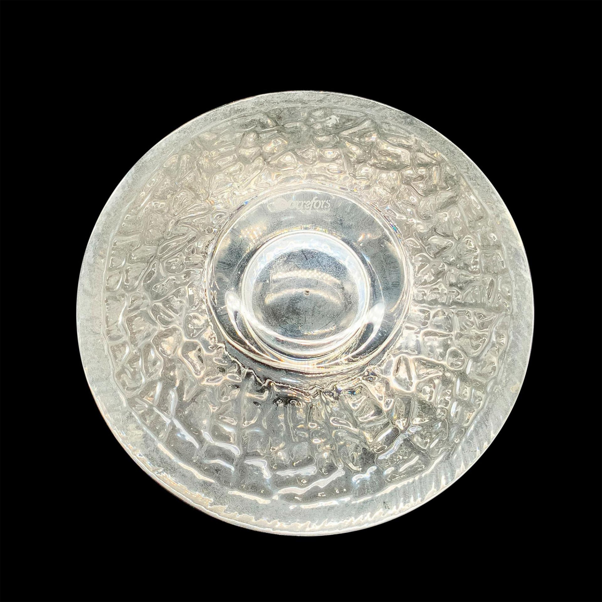 Orrefors Textured Crystal Discus Votive Candle Holder - Image 3 of 3