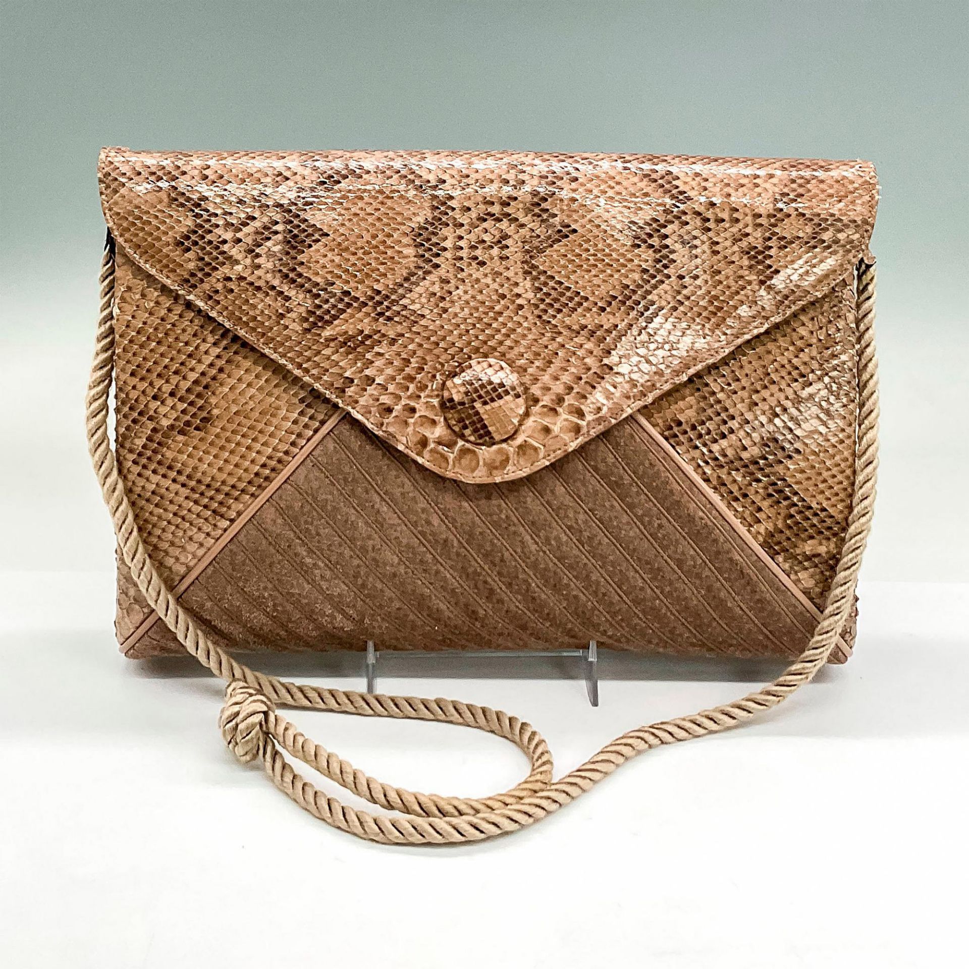 2pc Finesse La Model Snakeskin Handbags, Taupe and Multi-Color - Bild 2 aus 10