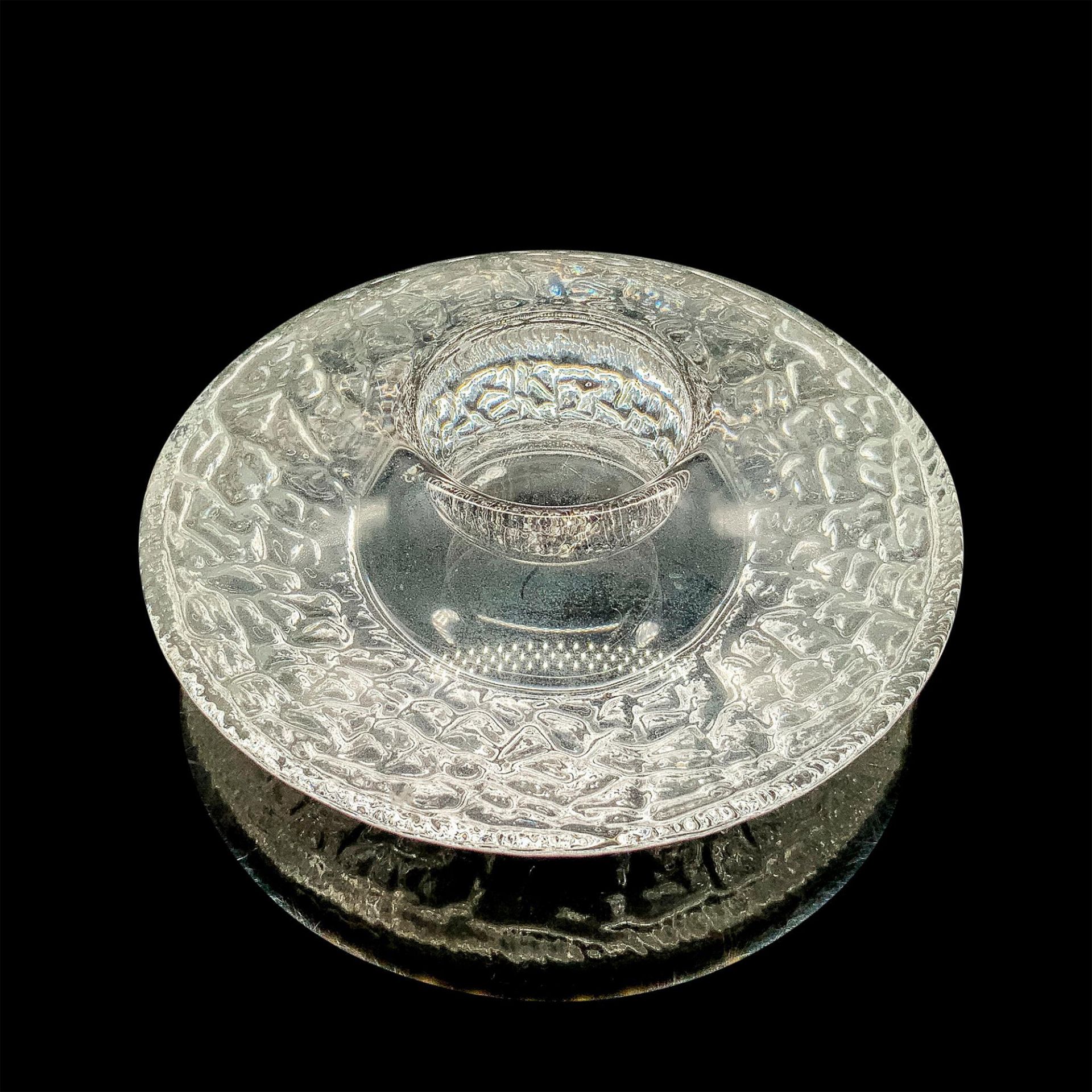 Orrefors Textured Crystal Discus Votive Candle Holder