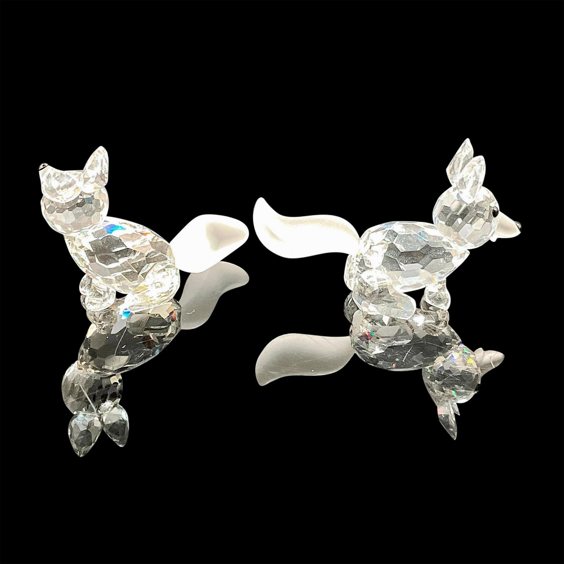 2pc Swarovski Crystal Figurines Mini Foxes - Bild 2 aus 3