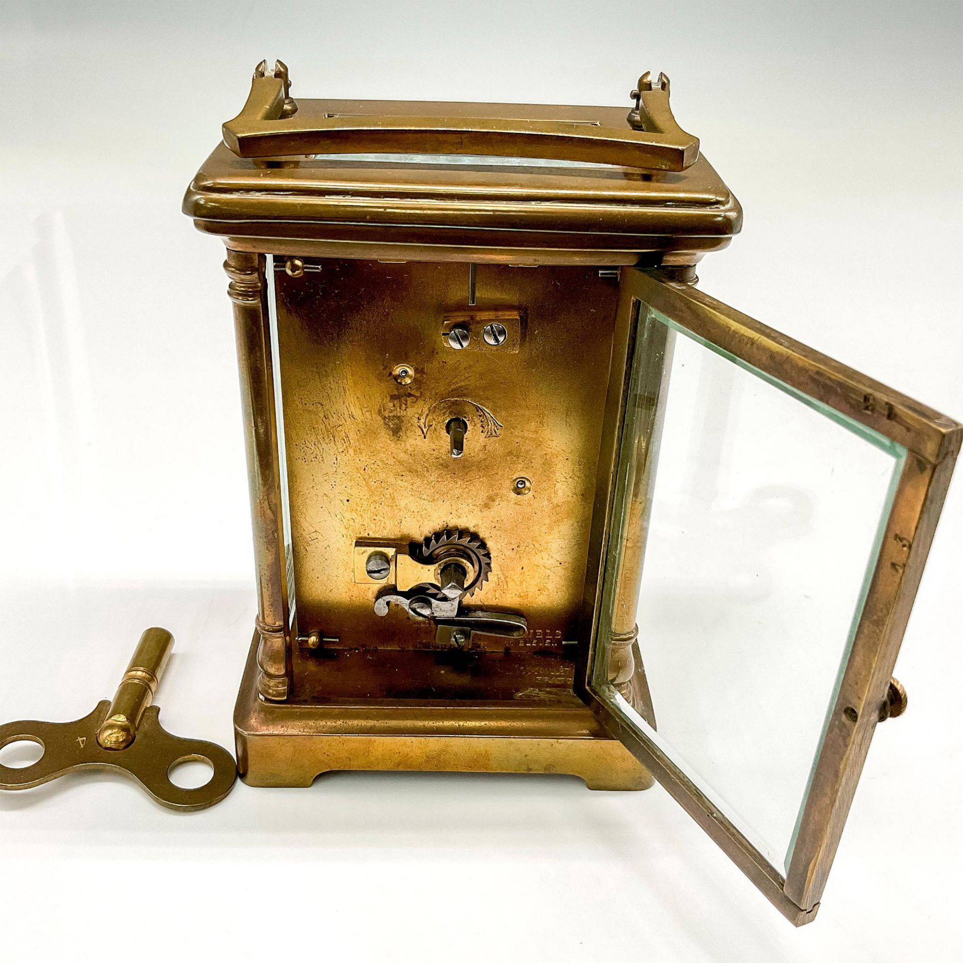 Tiffany & Co. by Couaillet Fres Brass Carriage Clock - Image 3 of 3