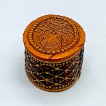 Russian Hand Carved Floral Decorative Box