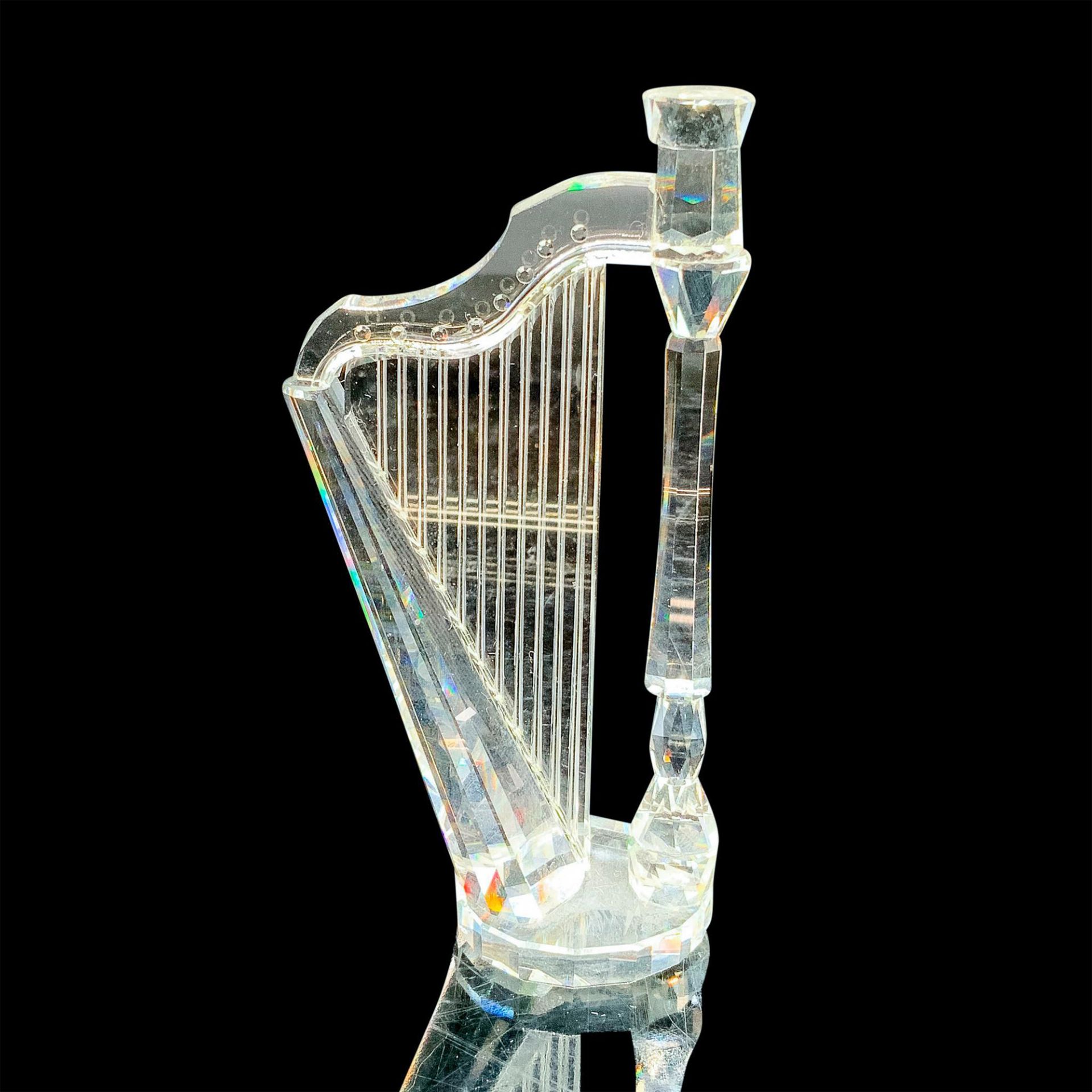 Swarovski Silver Crystal Figurine, Harp