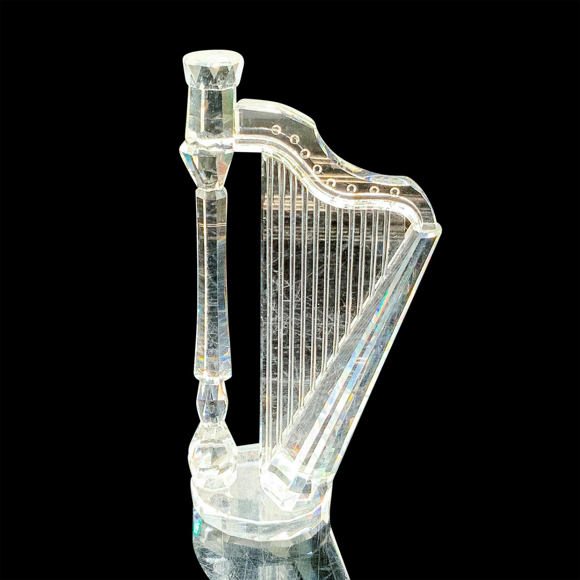 Swarovski Silver Crystal Figurine, Harp - Image 2 of 3