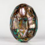Abalone Inlay Shell Egg Figurine