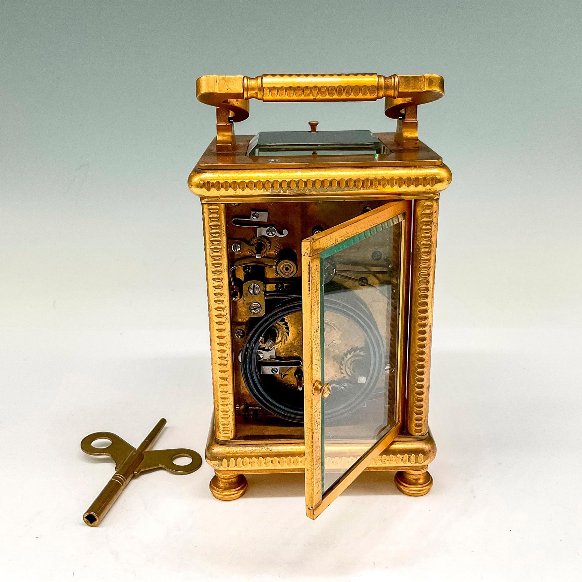 Antique Tiffany & Co. Brass Repeater Carriage Clock - Image 4 of 6