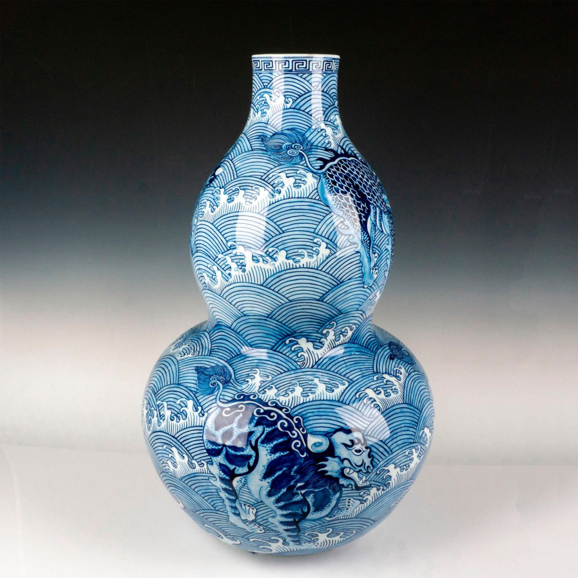 Large Chinese Da Qing Kangxi Nian Zhi Style Porcelain Vase - Image 5 of 6