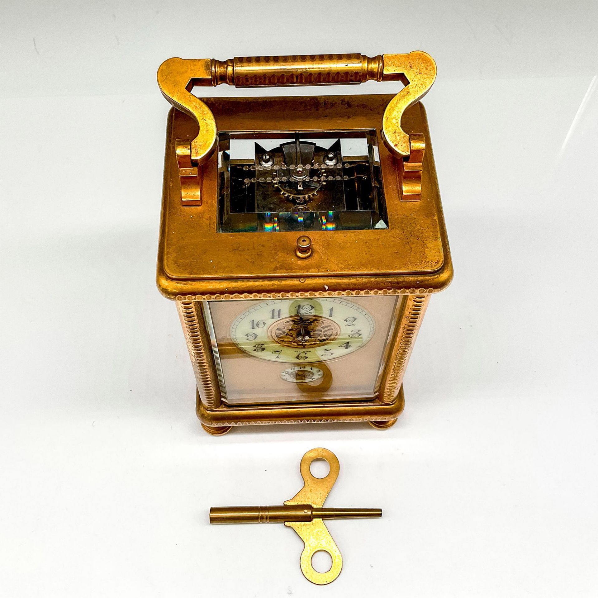 Antique Tiffany & Co. Brass Repeater Carriage Clock - Image 3 of 6
