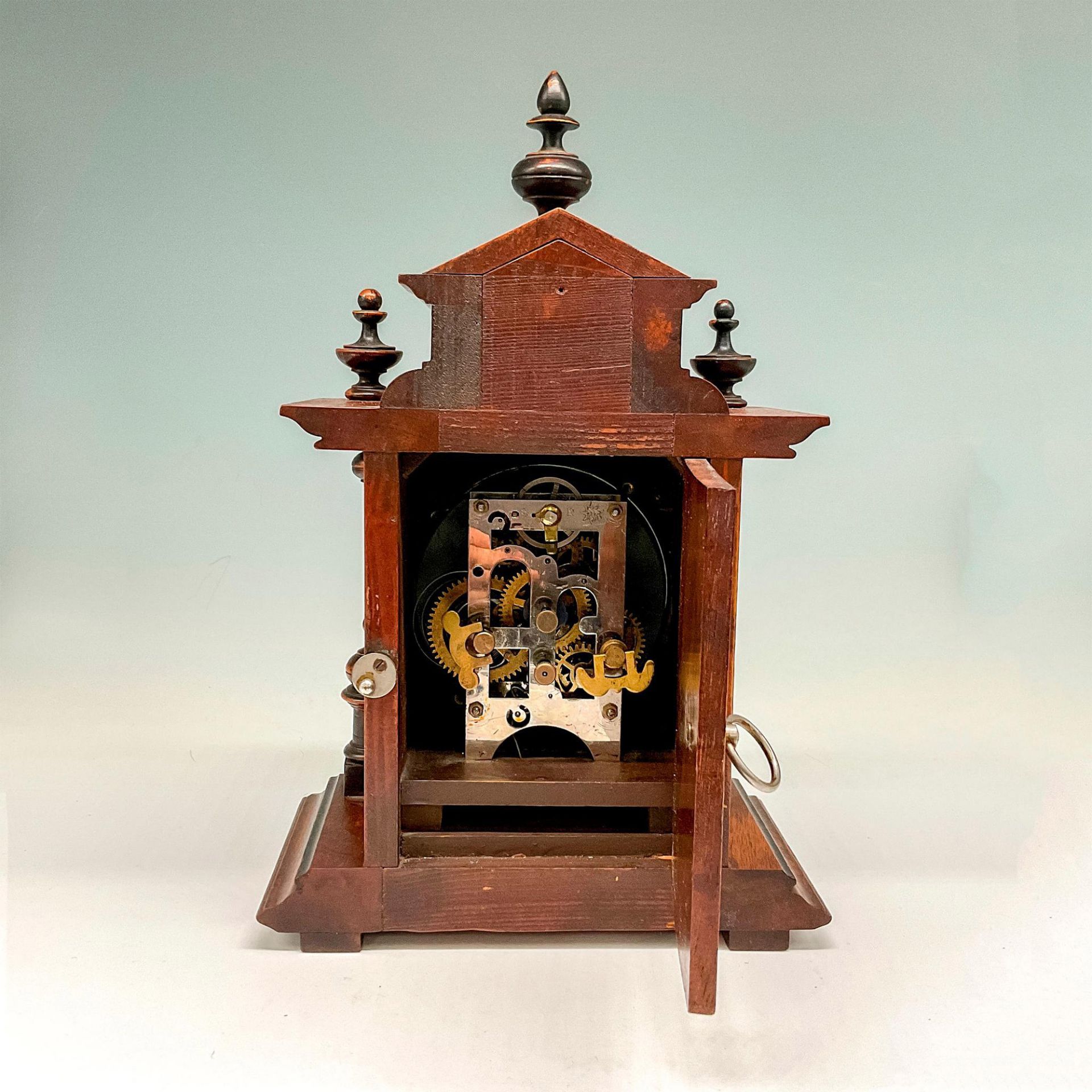 Junghans German Wood Mantel Clock - Bild 3 aus 4
