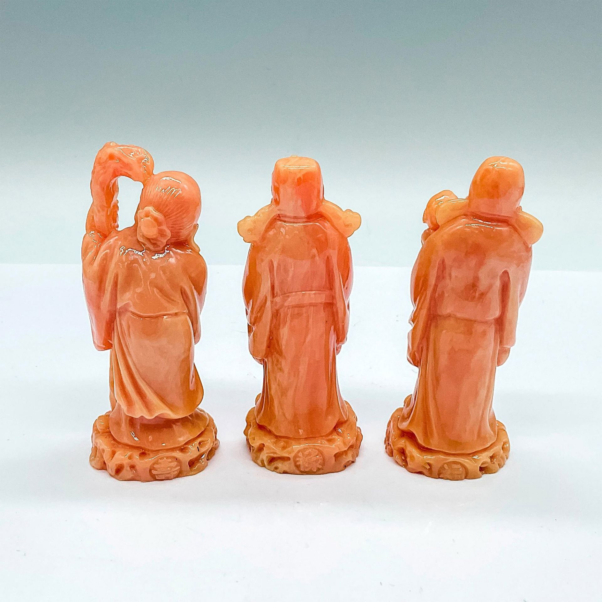 3pc Chinese Resin Sanxing Figures - Image 2 of 3