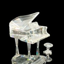 2pc Swarovski Crystal Figurine Grand Piano and Stool