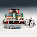 14pc Transportation Toy Grouping, Bikes, Trucks, Trains