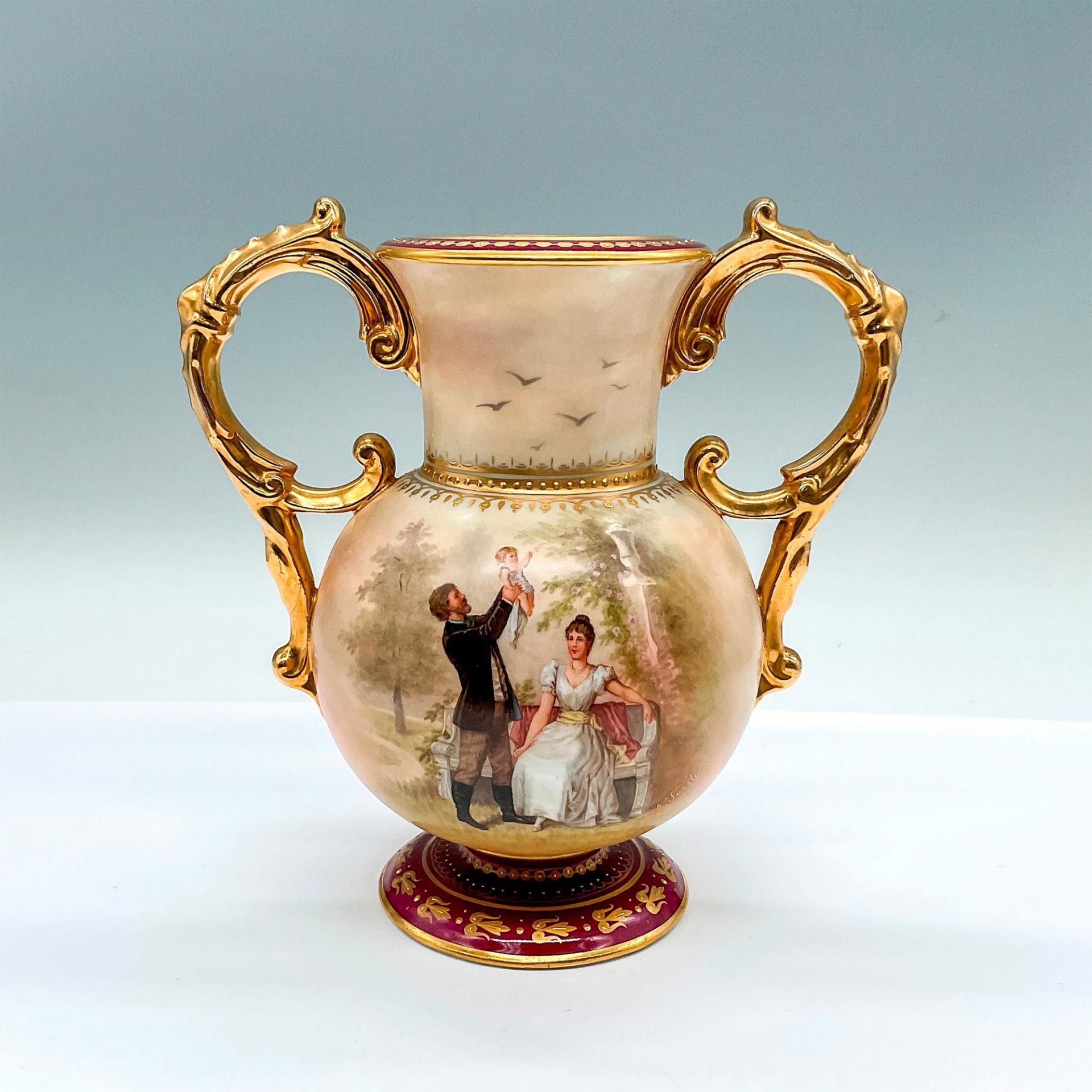 Royal Vienna Porcelain Urn - Image 2 of 4