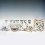 18pc Quteiro Agueda Pottery Hand-Painted Coffee Tableware