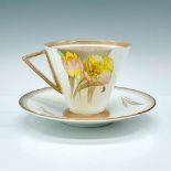 Shelley Bone China Teacup & Saucer Set, Tulips Trio