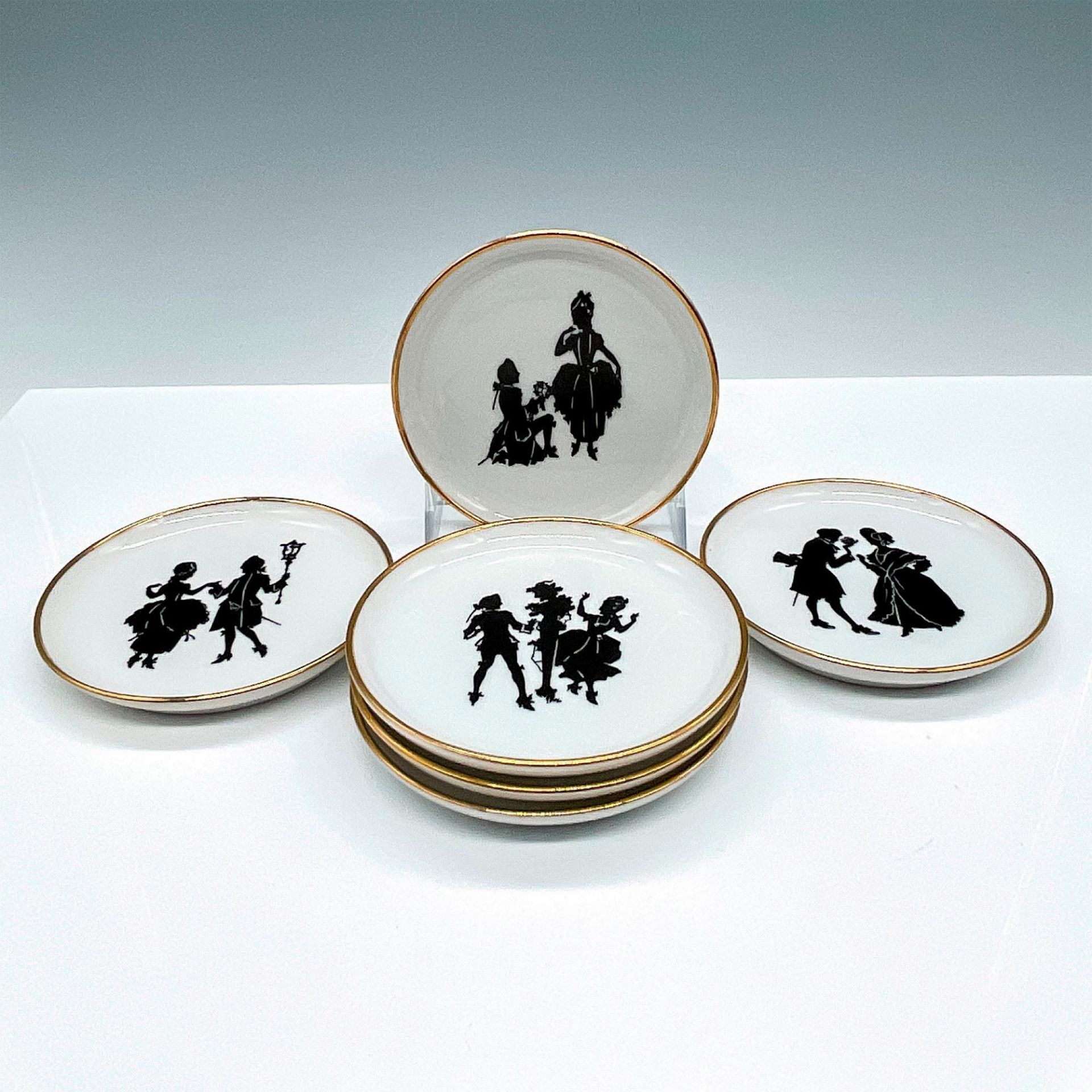 6pc AK Kaiser Porcelain, Silhouette Coasters - Bild 3 aus 3