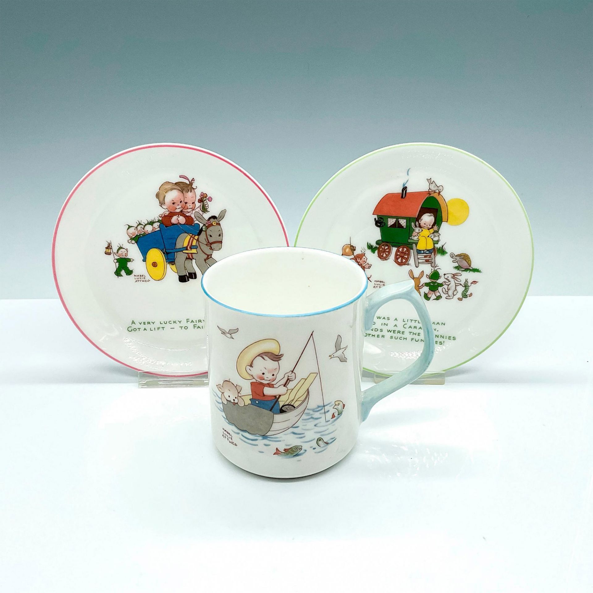 3pc Oakleigh Ceramics Children's Plates and Mug
