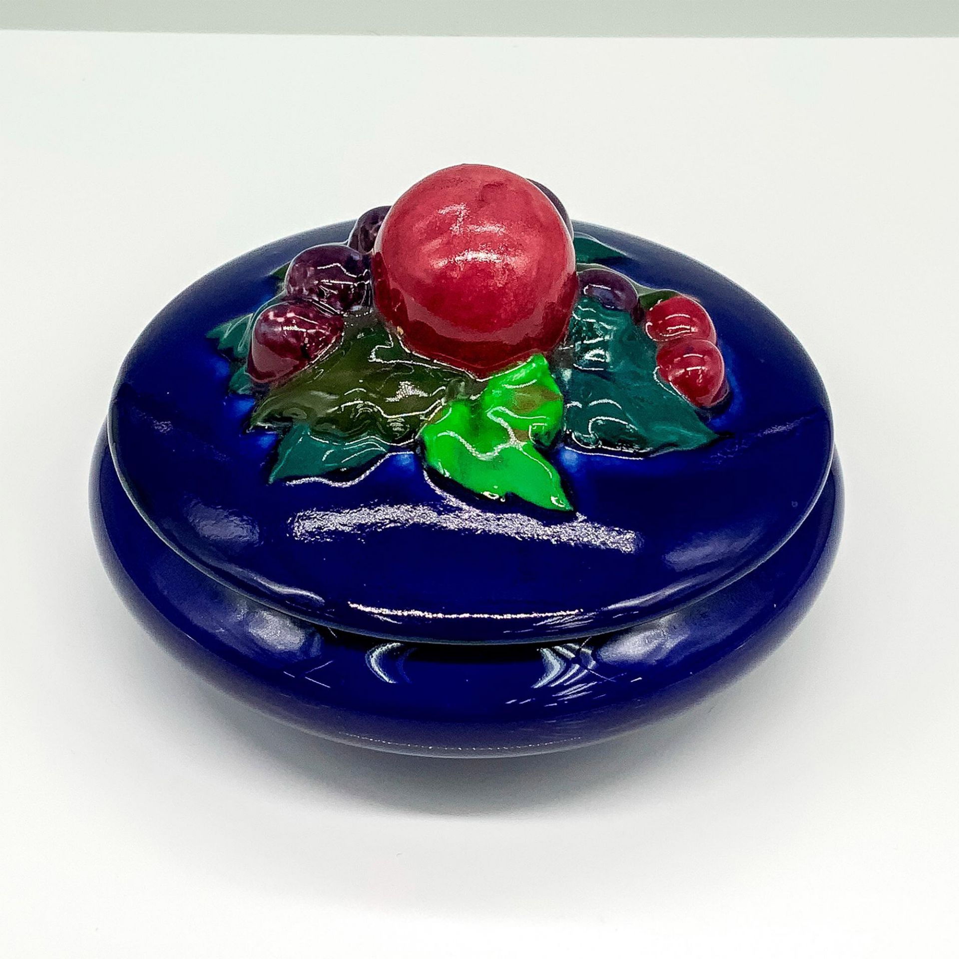 Shelley Cobalt Blue Grape Pattern Lidded Bowl - Image 2 of 3