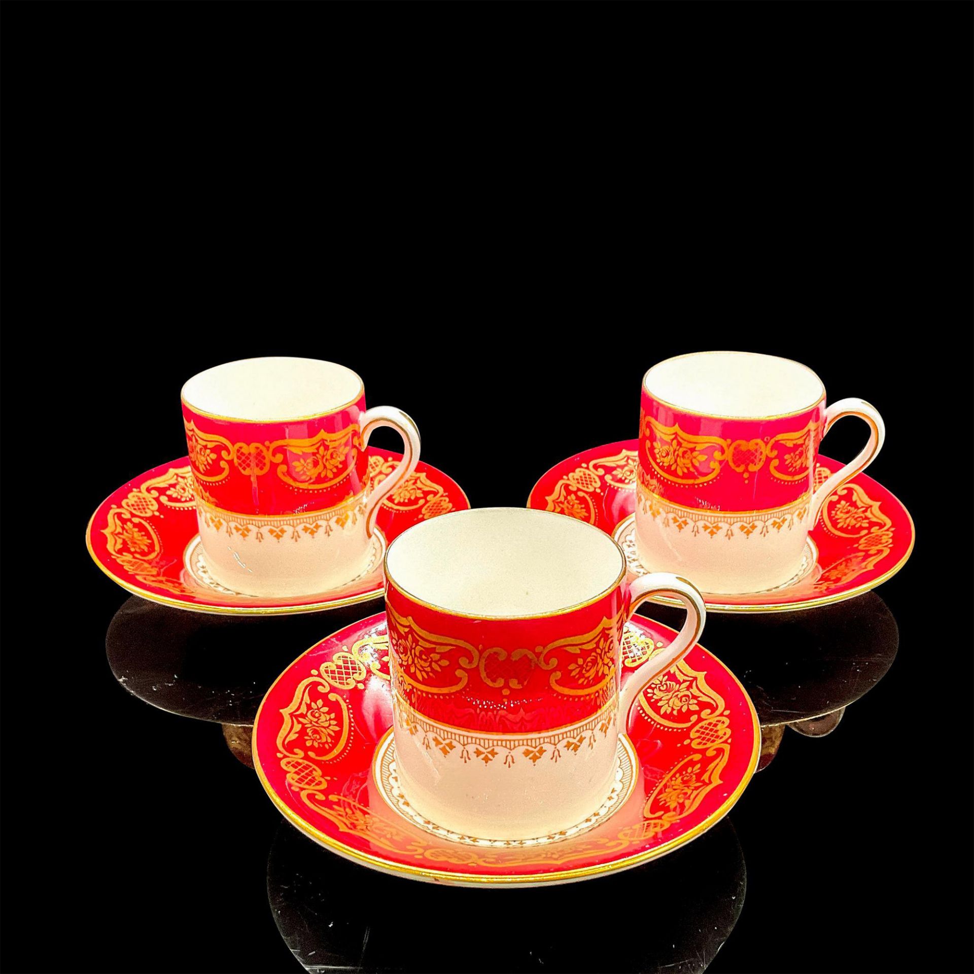 6pc Shelley England Demitasse Cups and Saucers