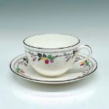 Shelley Bone China Teacup and Saucer, Fruit and Vines