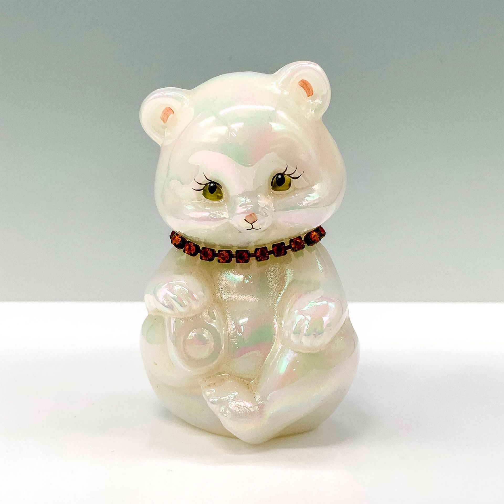 Fenton Art Glass, November Bear, Signed