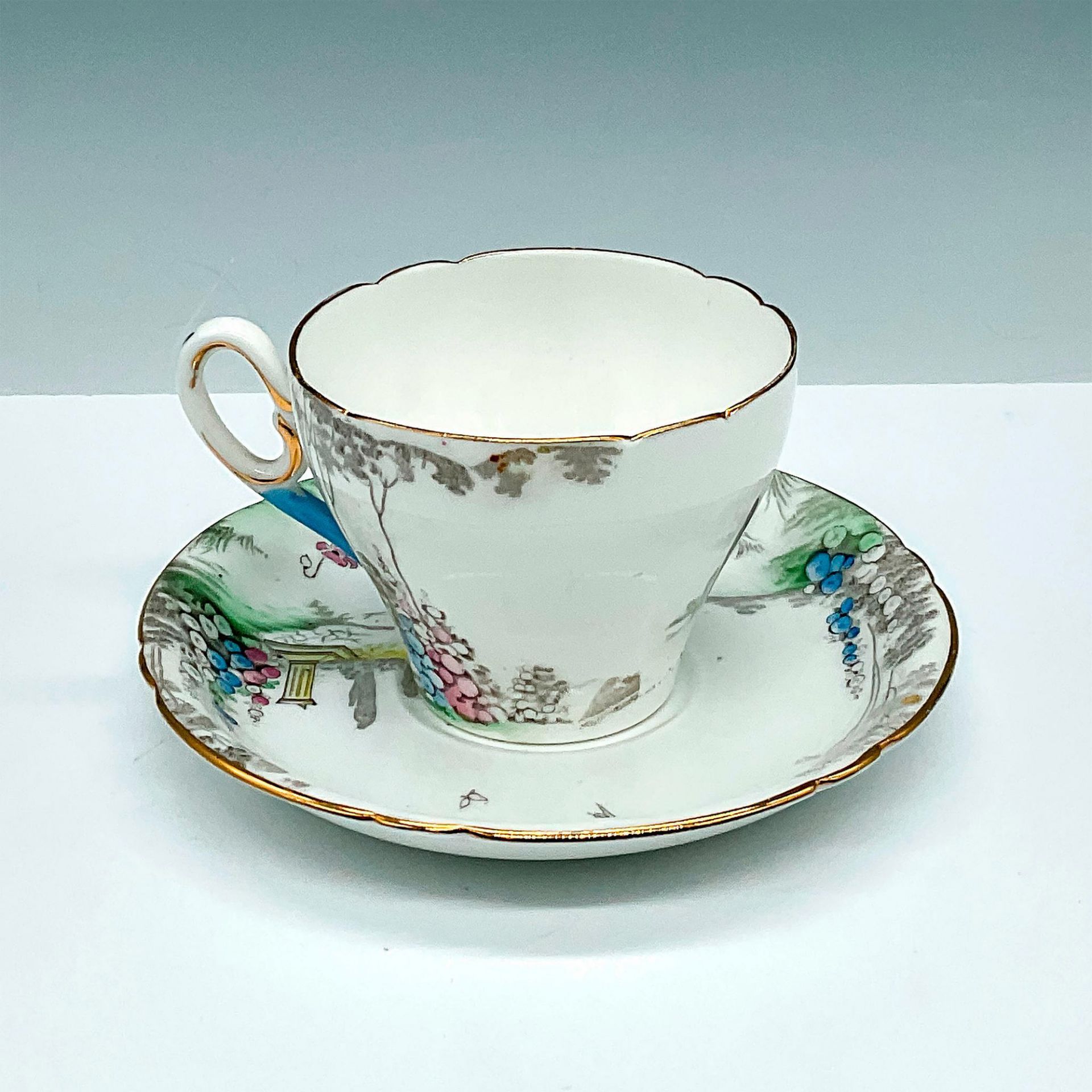 Shelley China Teacup and Saucer Set, Archway of Roses - Bild 2 aus 3