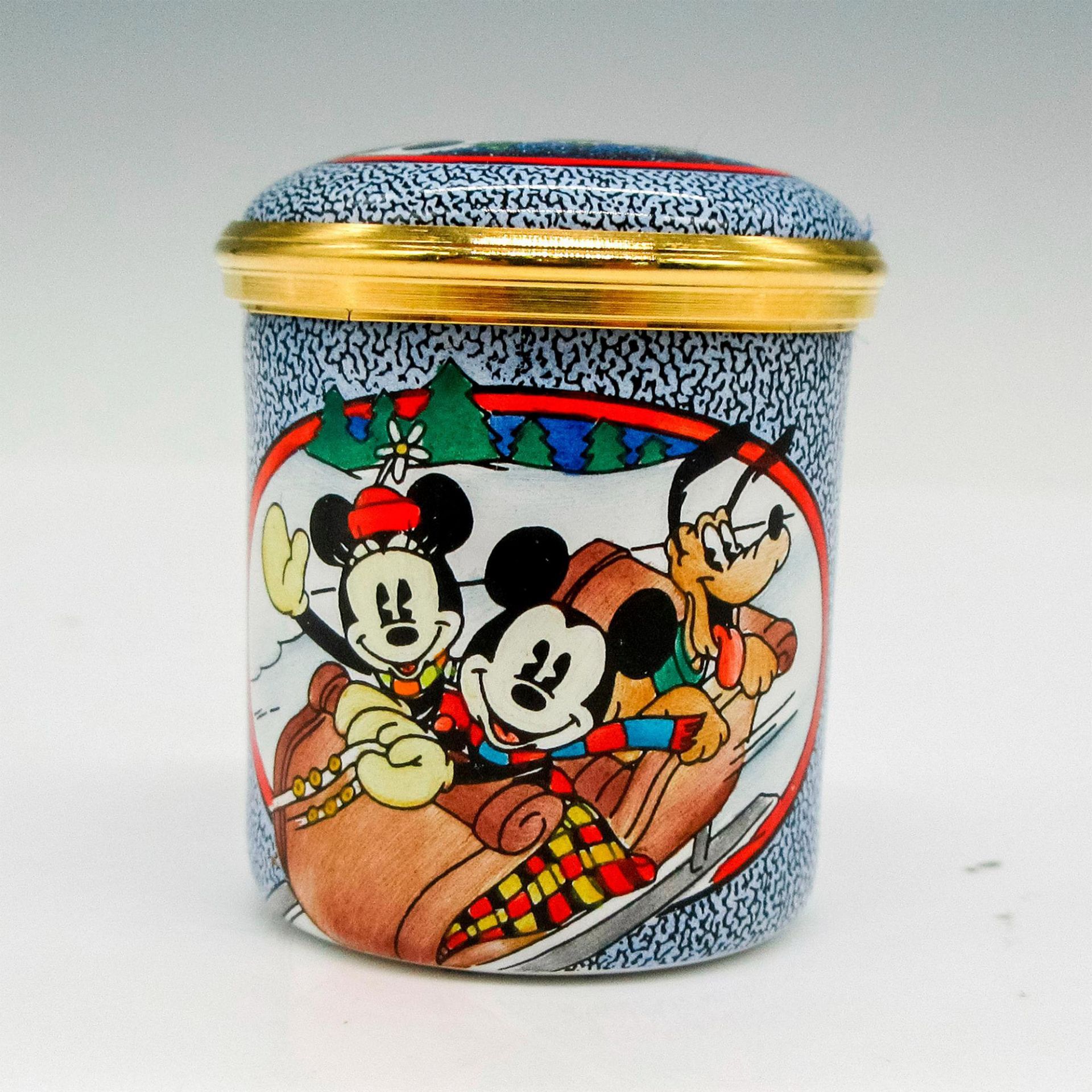 Halcyon Days Disney Enamels Trinket Box, Mickey and Donald - Image 2 of 4