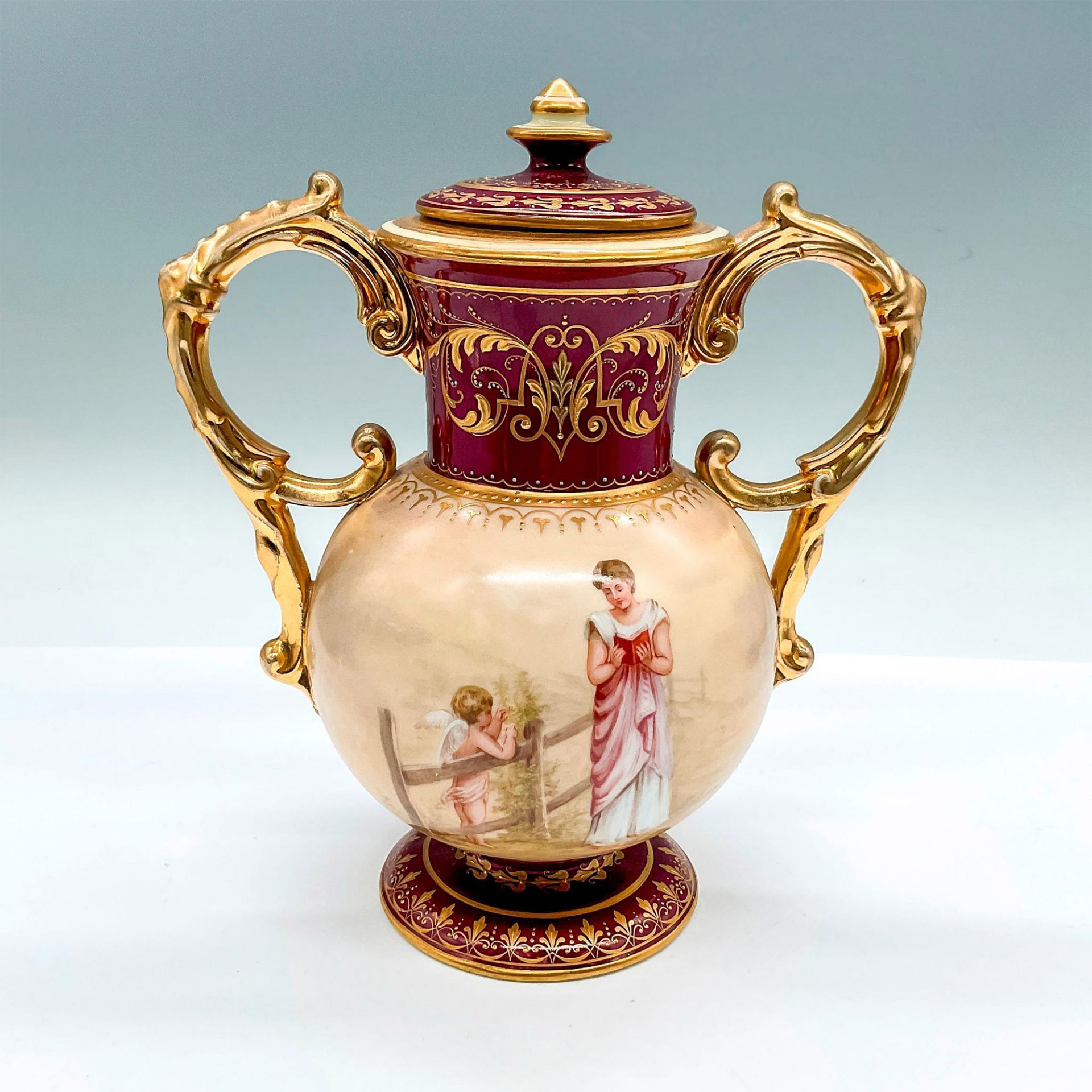 Royal Vienna Porcelain Covered Urn - Bild 2 aus 3