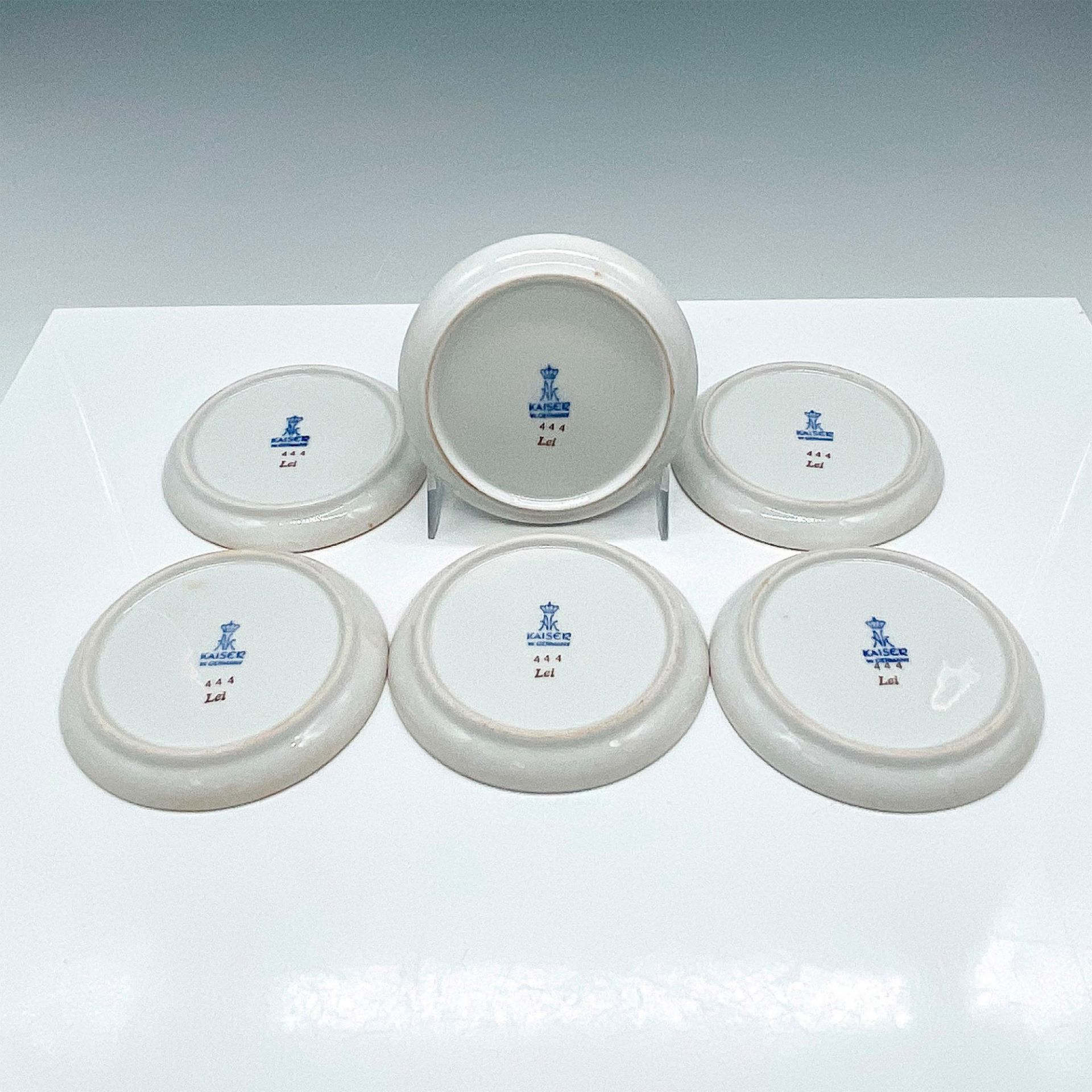 6pc AK Kaiser Porcelain, Silhouette Coasters - Bild 2 aus 3