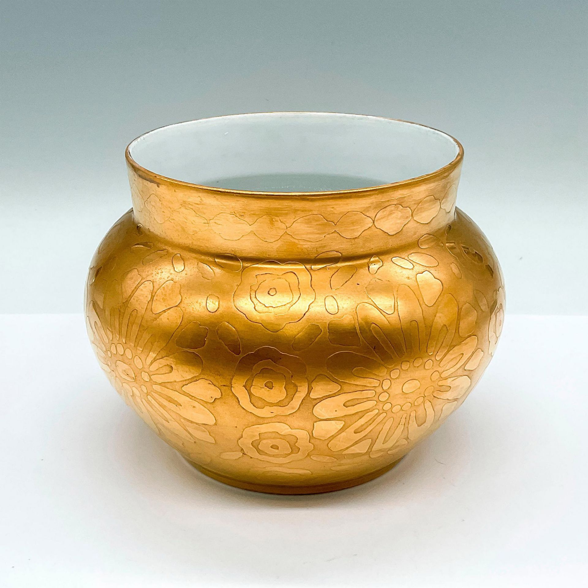 R.S. Tillowitz Porcelain Etched Gilded Vase - Image 2 of 3