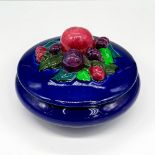 Shelley Cobalt Blue Grape Pattern Lidded Bowl
