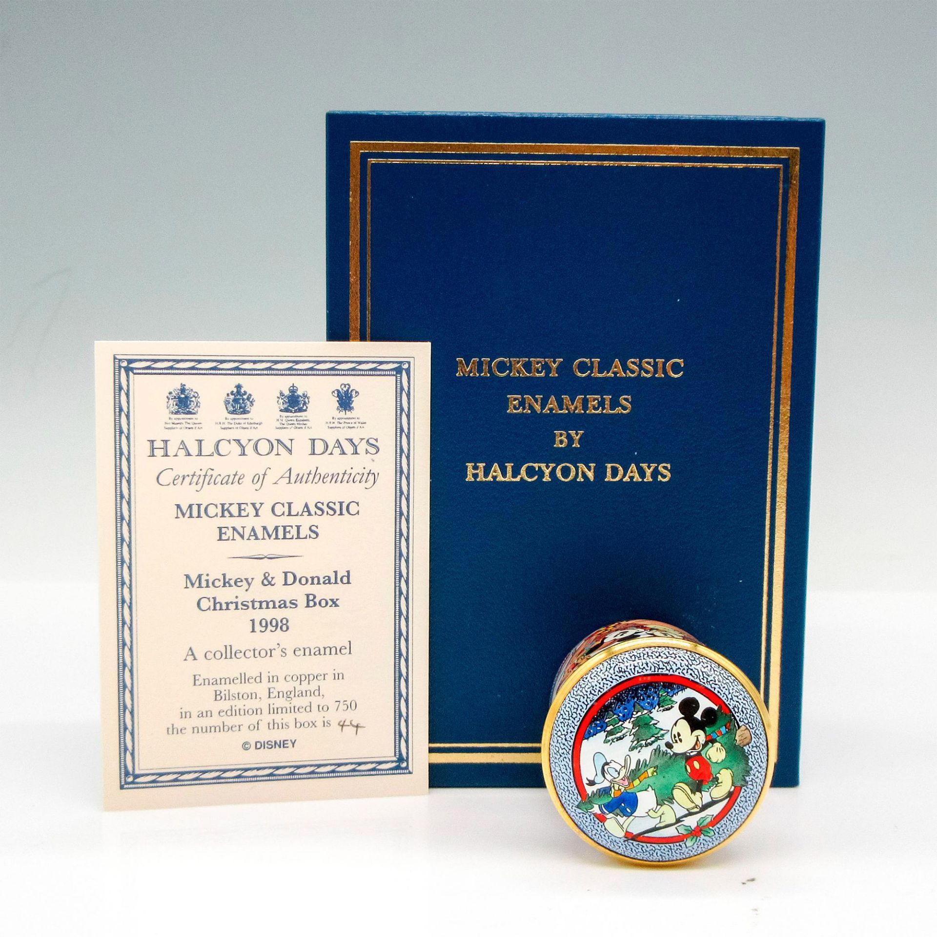 Halcyon Days Disney Enamels Trinket Box, Mickey and Donald - Image 4 of 4