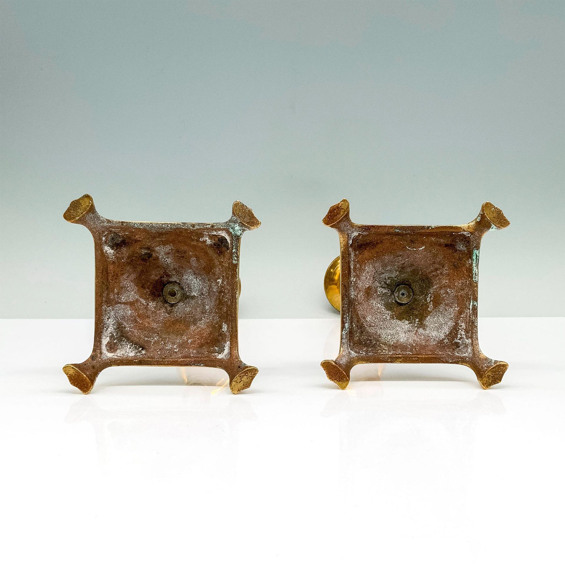 Pair of Skinny Brass Candlesticks - Image 3 of 3