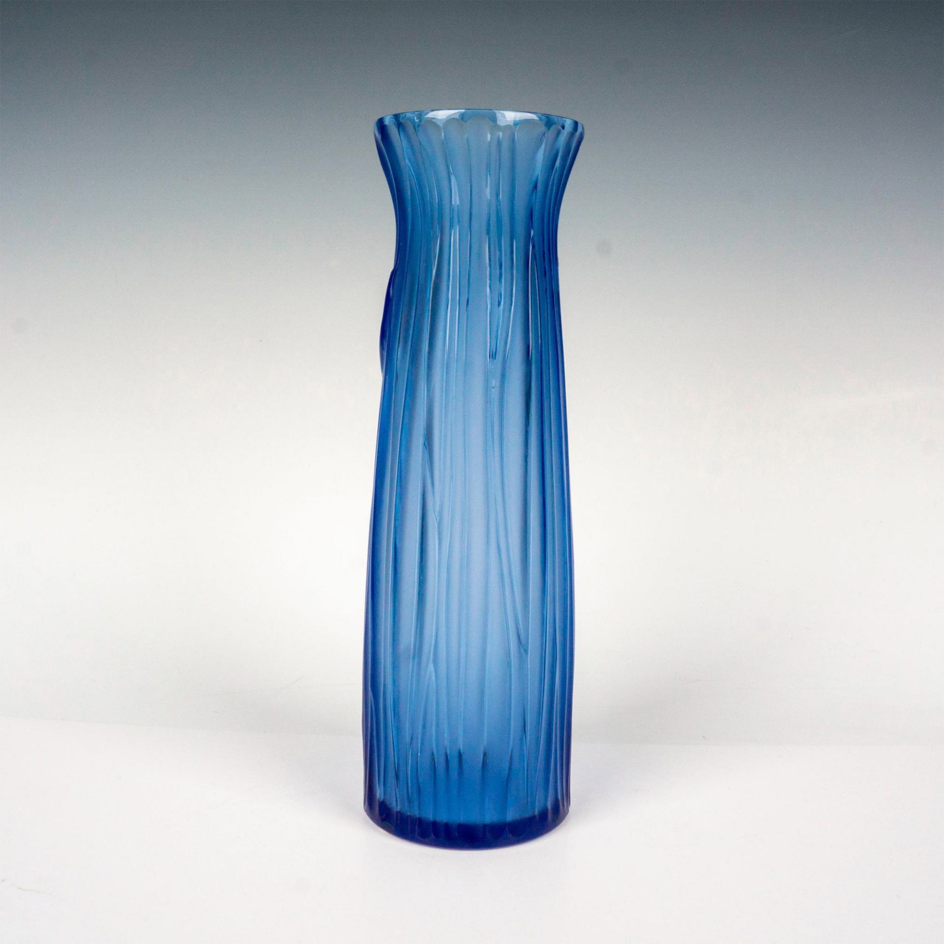 Lalique Crystal Vase, Jonquille Daffodil Blue - Bild 2 aus 4