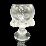 Lalique Crystal Vase, Bagheera Claw