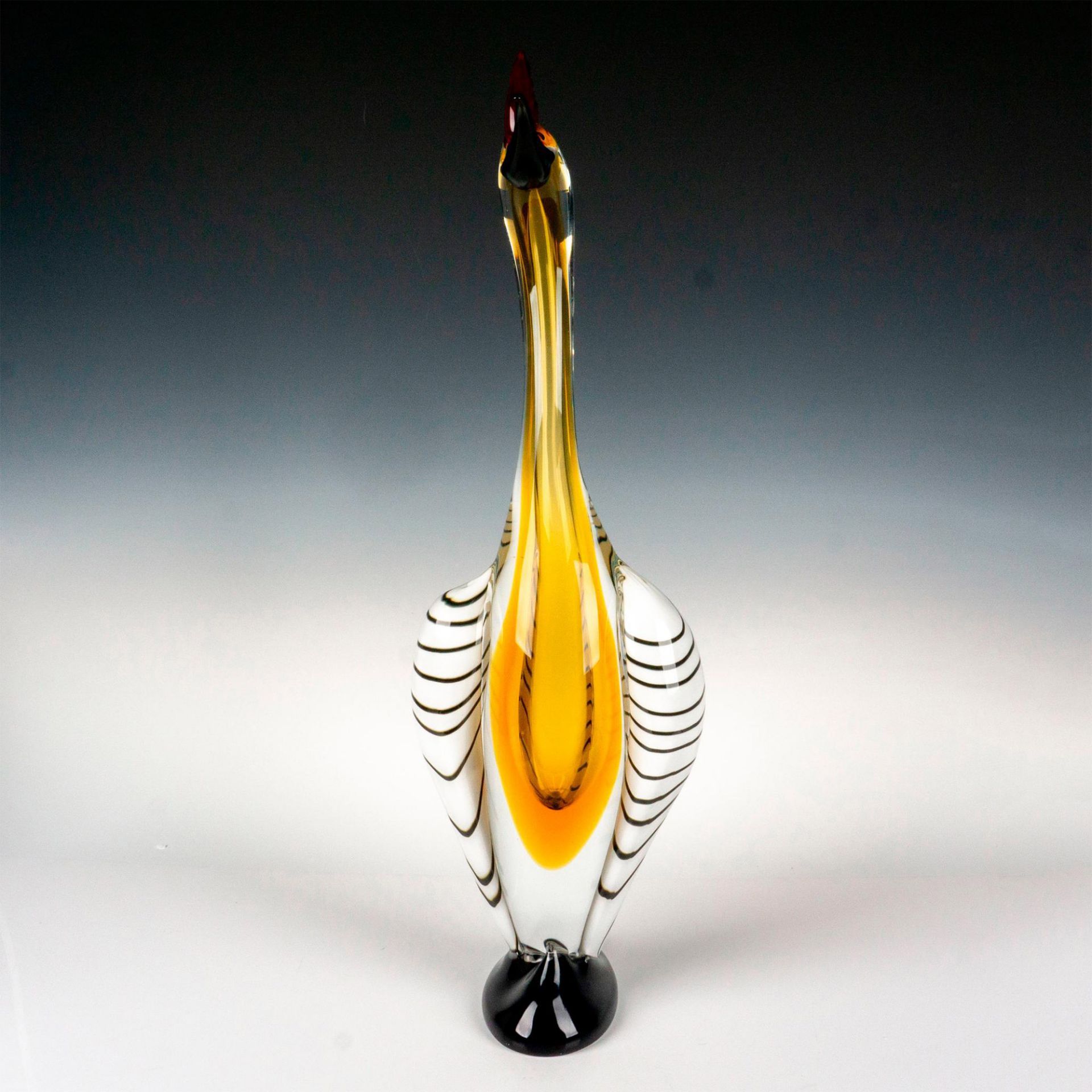 Murano Art Glass Royal Heron Sculpture - Image 3 of 4