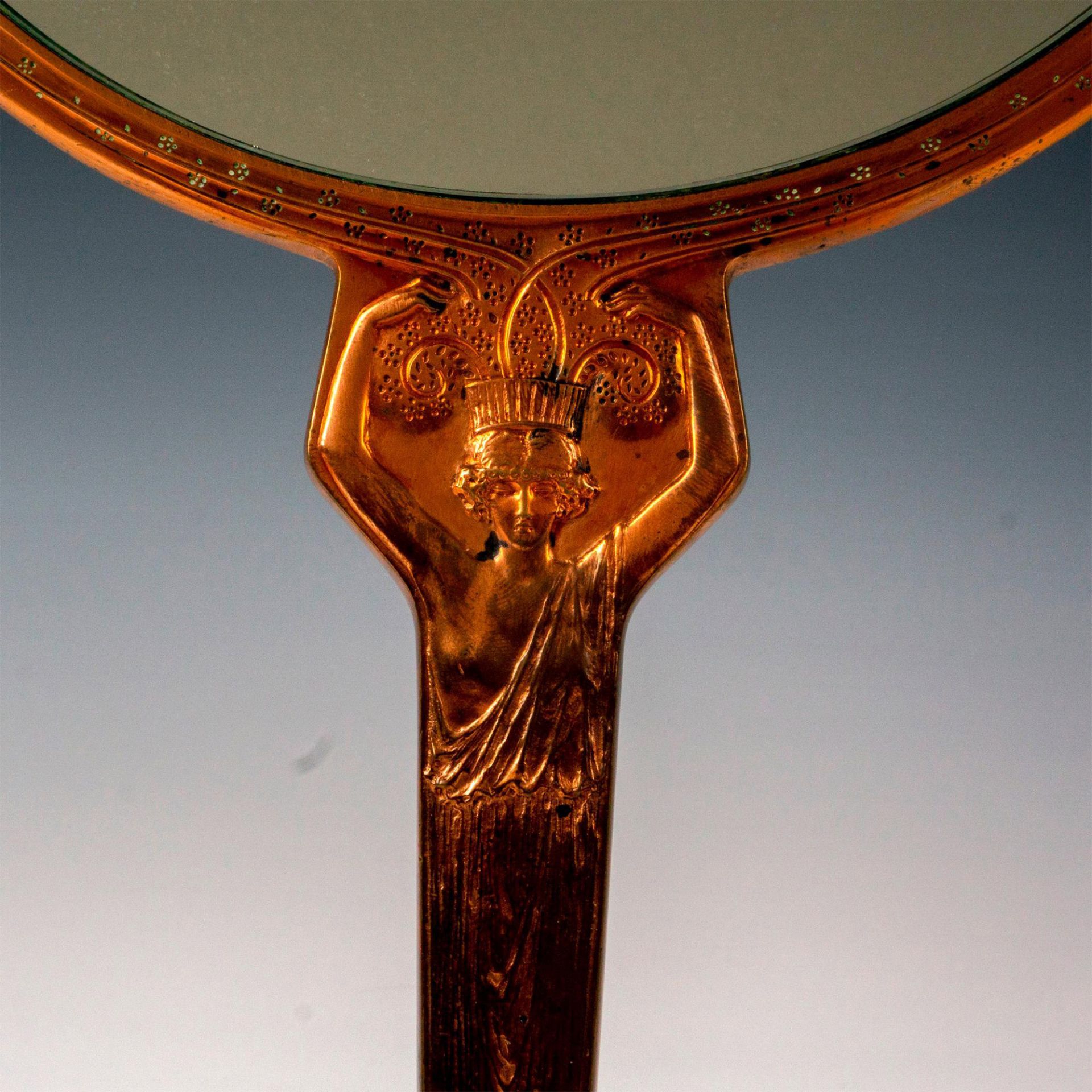 Rene Lalique Caryatid Bronze Double Sided Mirror - Bild 2 aus 4