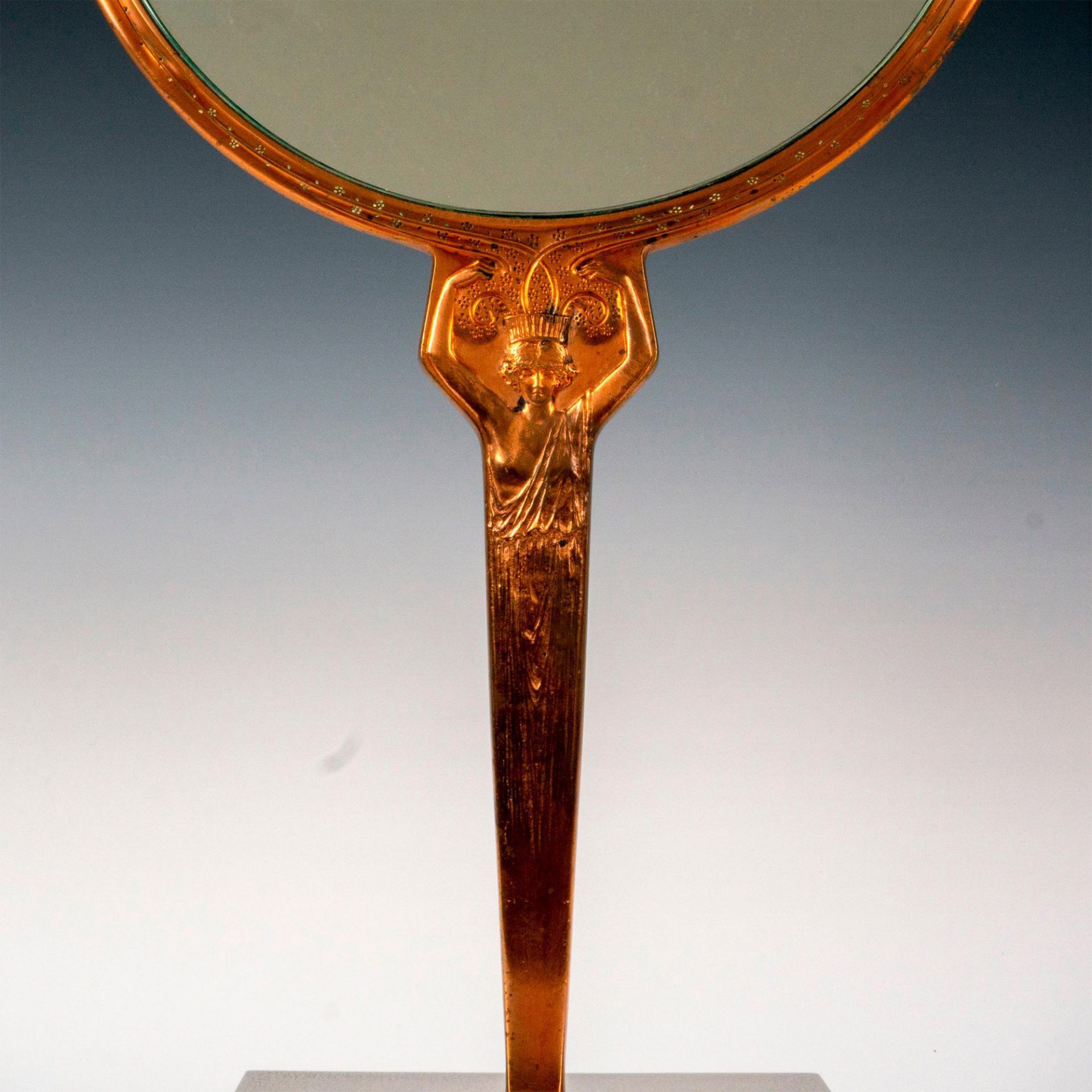 Rene Lalique Caryatid Bronze Double Sided Mirror - Image 3 of 4