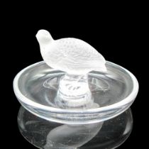 Lalique Crystal Perdix Ring Tray