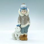 Eskimo Boy with Pet Bear 1005238 - Lladro Porcelain Figurine