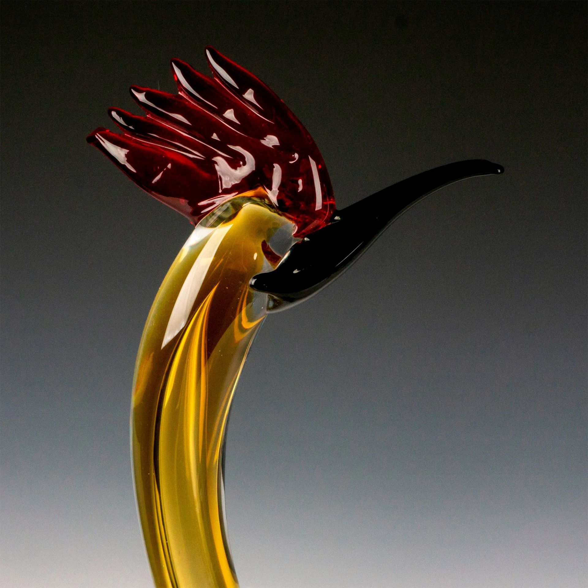 Murano Art Glass Royal Heron Sculpture - Image 2 of 4