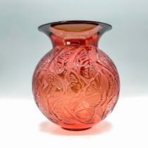 Lalique Crystal Vase, Nymphale Amber